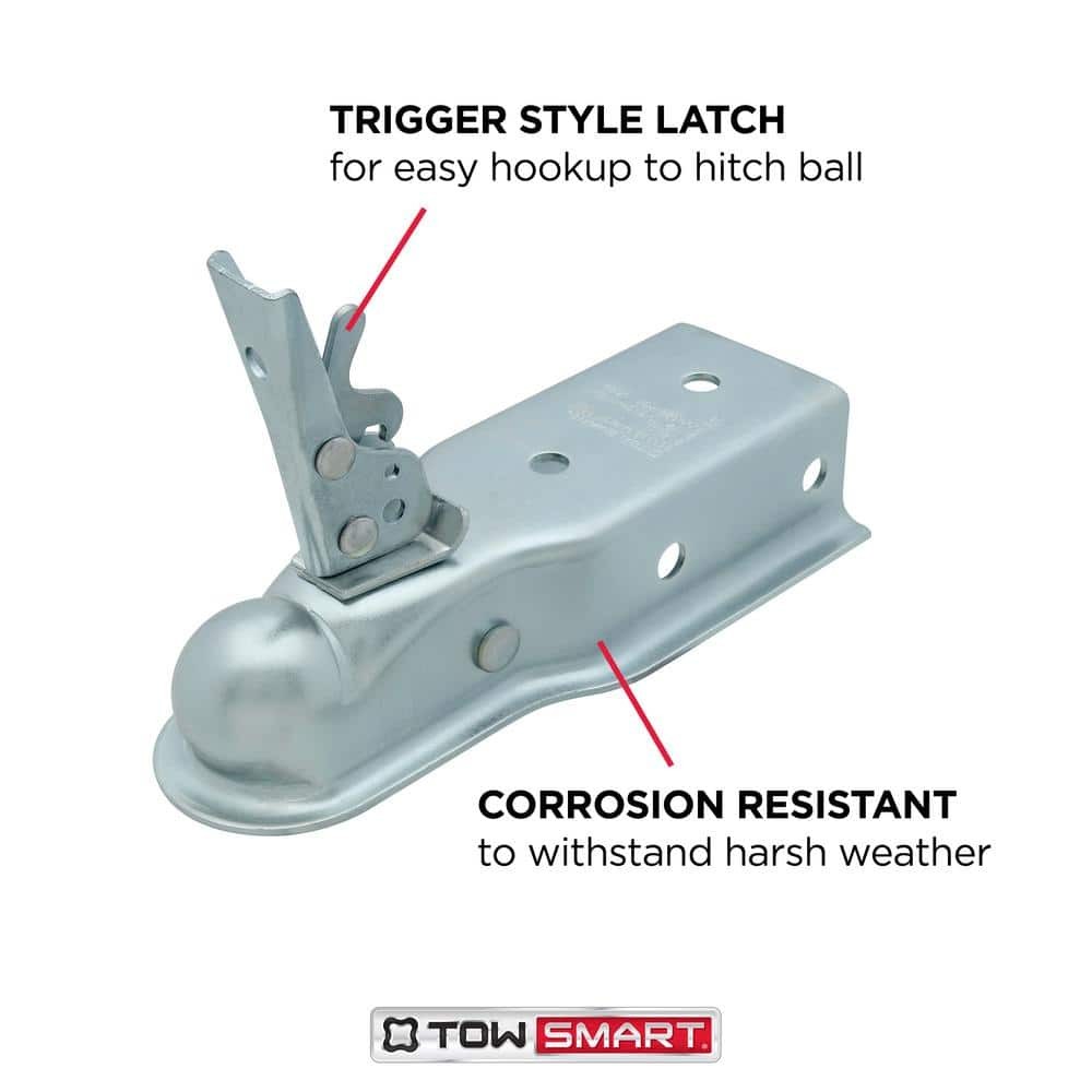 TowSmart Class 2, 2 in. Ball Coupler with 2-1/2 in. to 3 in. Adjustable Collars