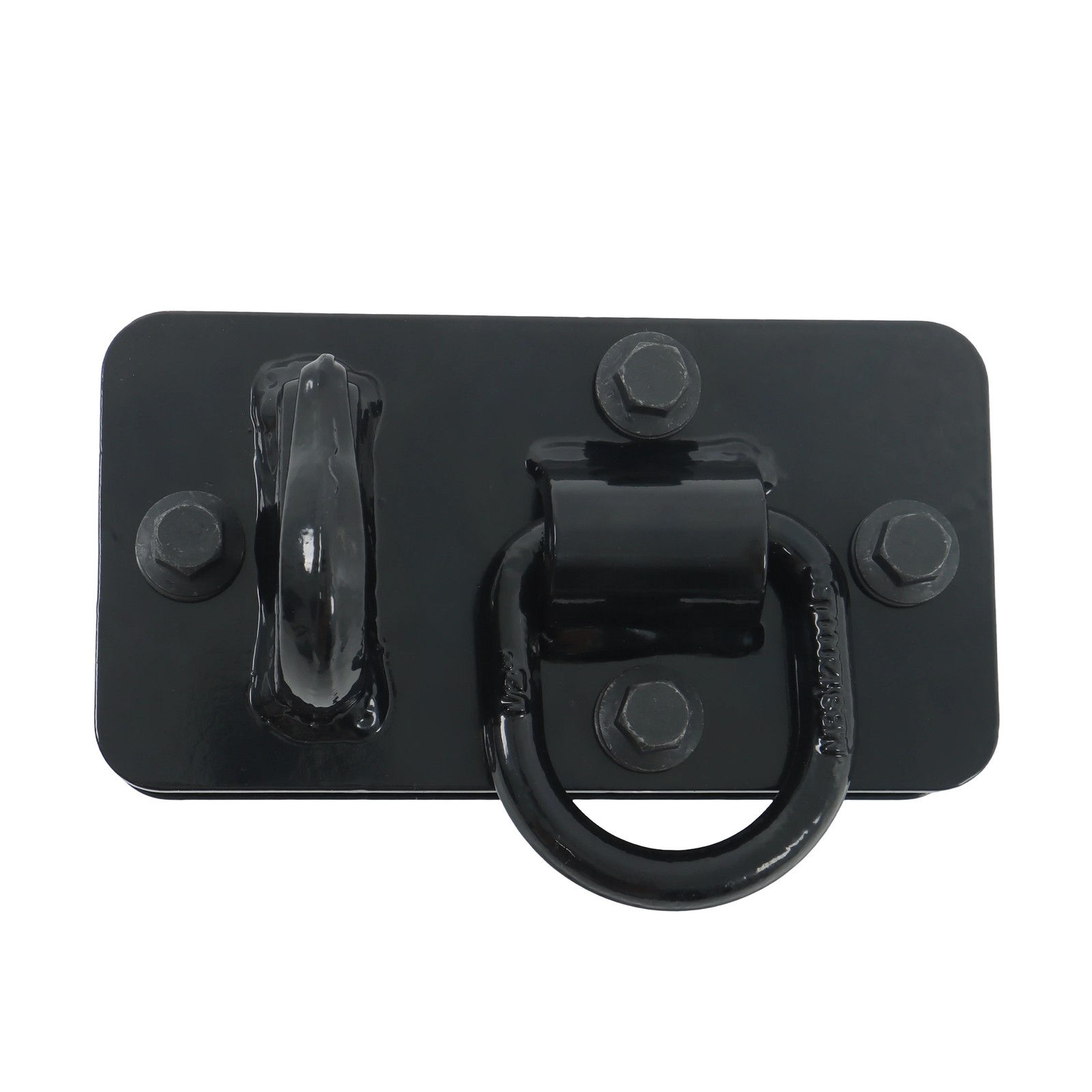 2 Pack Tractor Bucket Hooks with Tie down Ring, Grade 70 Forged Steel Black