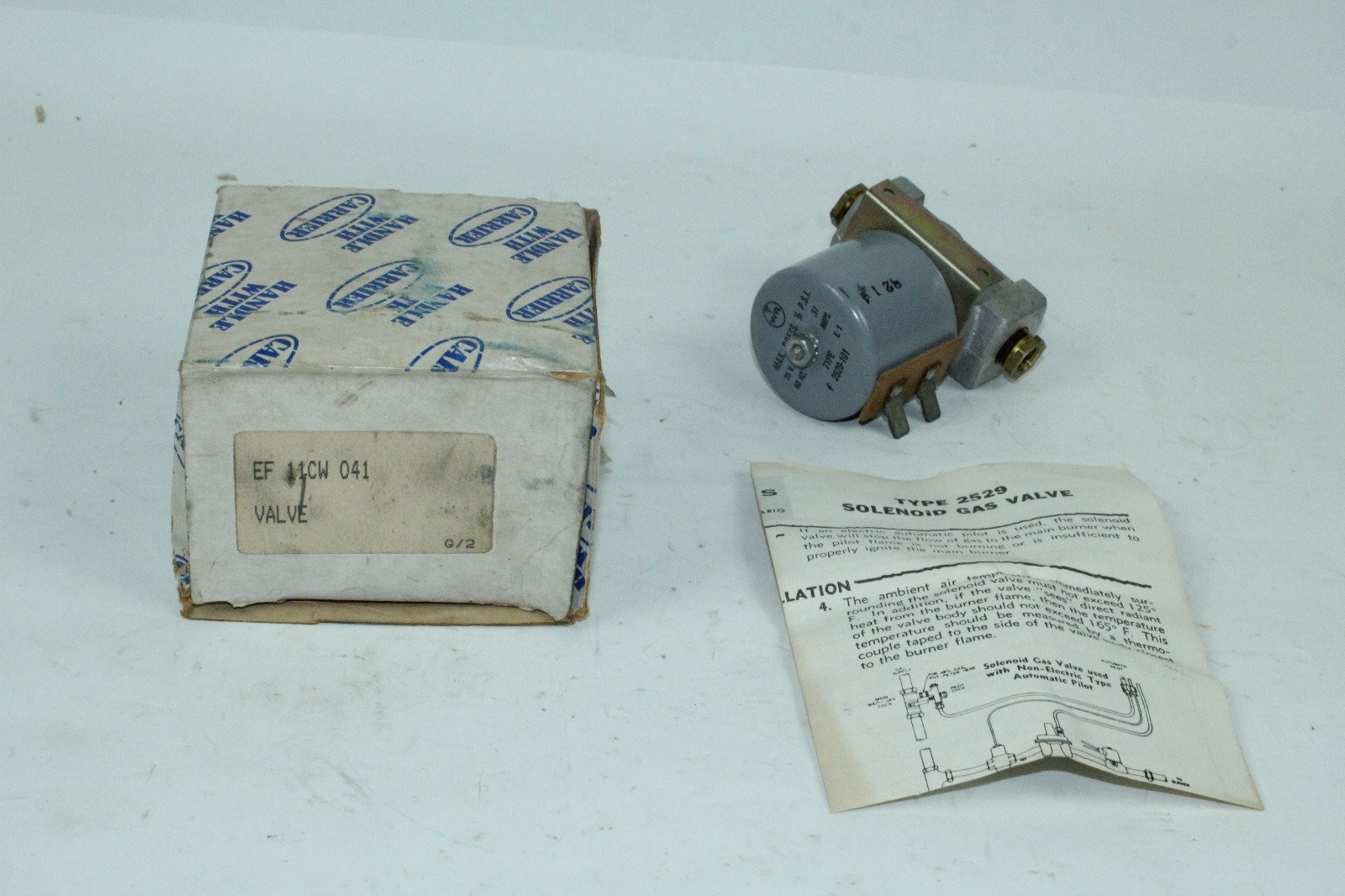Carrier Solenoid Valve EF 11CW 041 Gas Valve 2529-101 White – Rodgers Heat MMH1