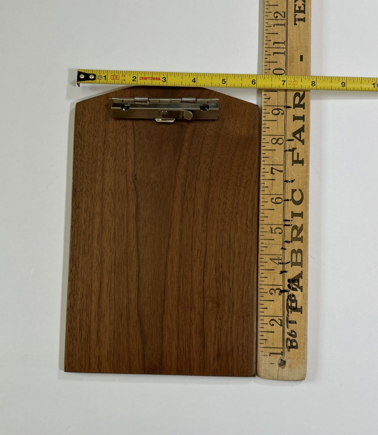 Berea College Crafts Solid Black Walnut Wood Clipboard 9 1/2”x6 1/4”x 1/4″ KY