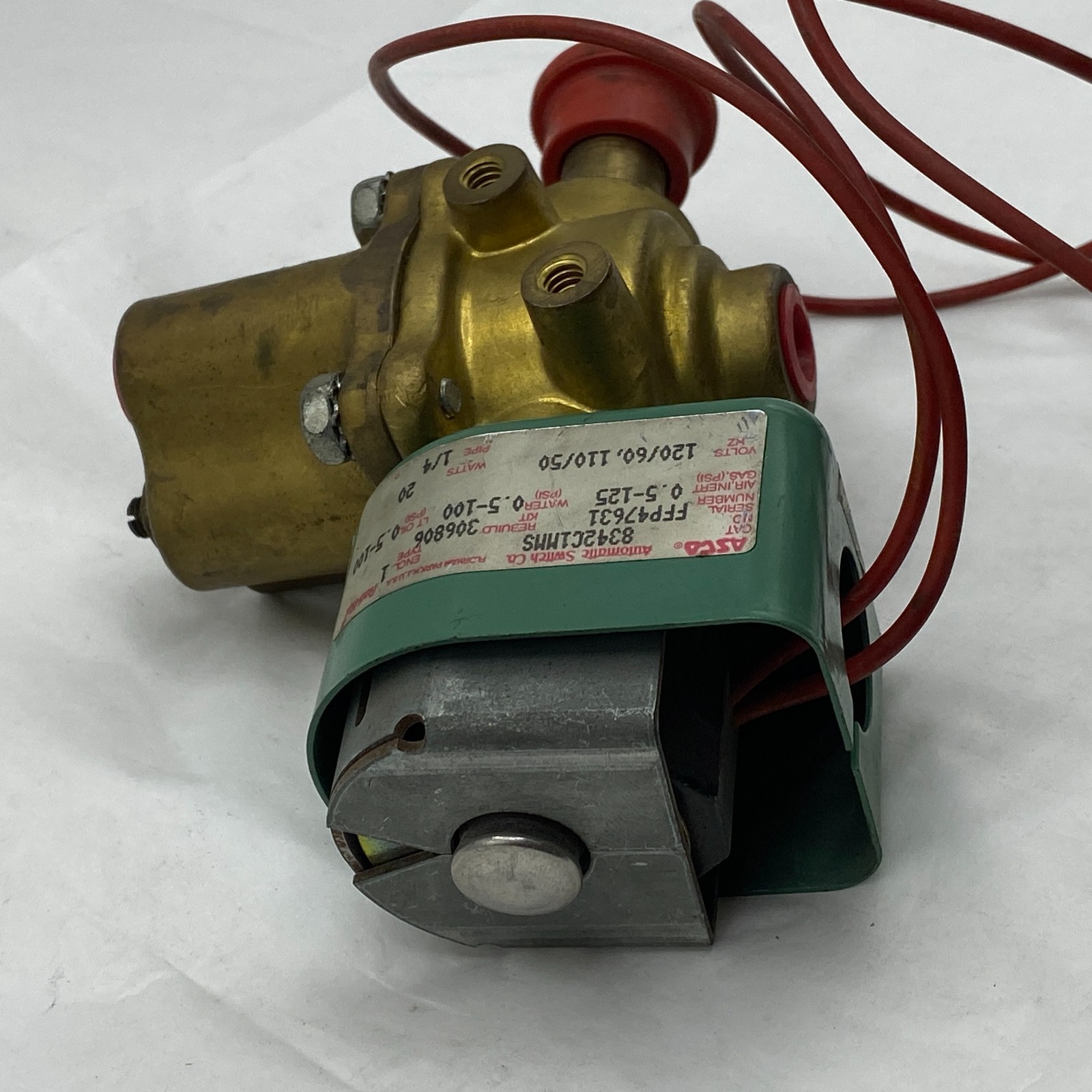 ASCO 8342C1MMS SOLENOID VALVE RED-HAT FFP47631 120/110VOLTS 50/60HZ 20WATTS