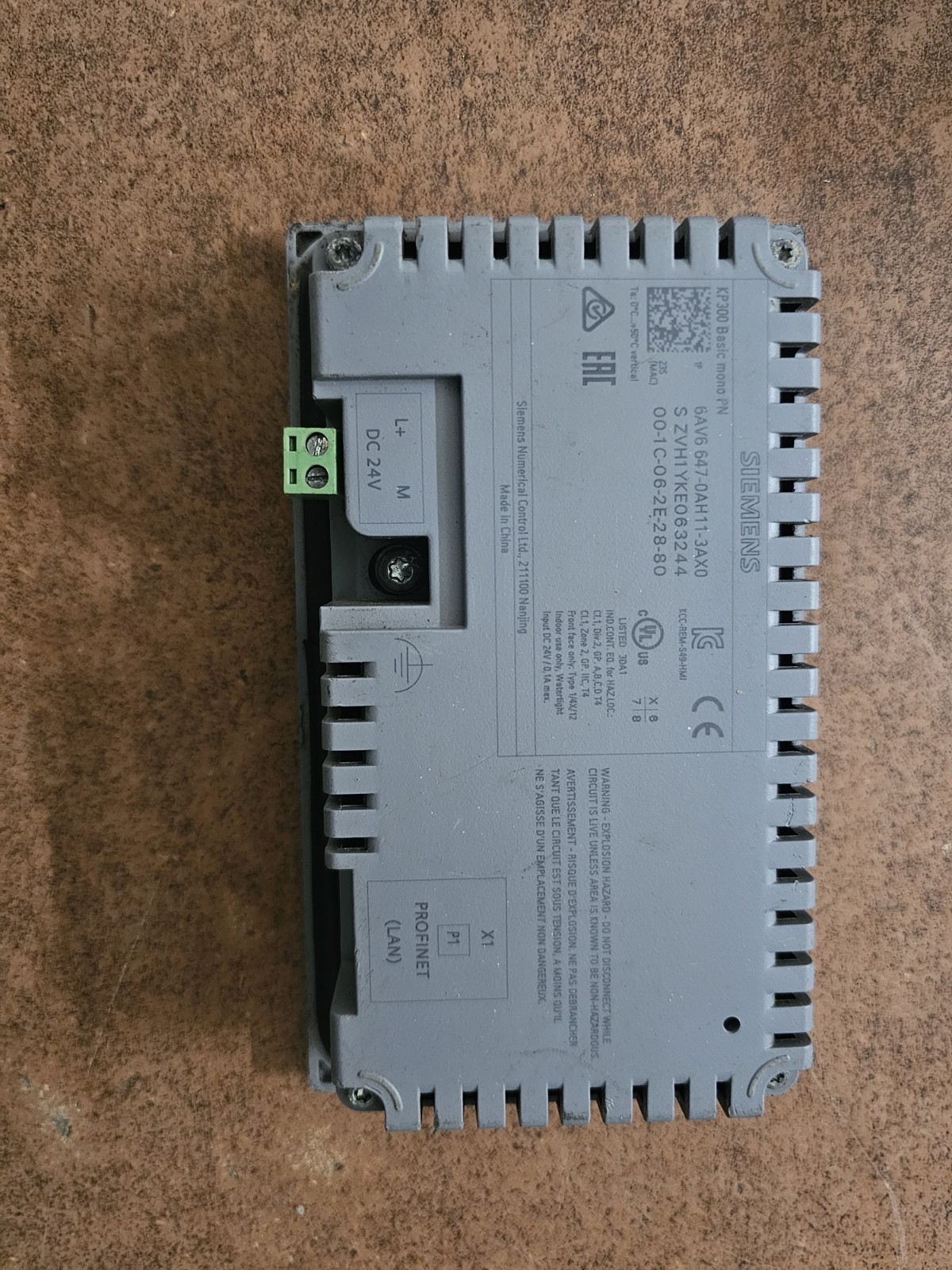 SIEMENS 6AV6647-0AH11-3AX0 HMI KP300 Basic Panel