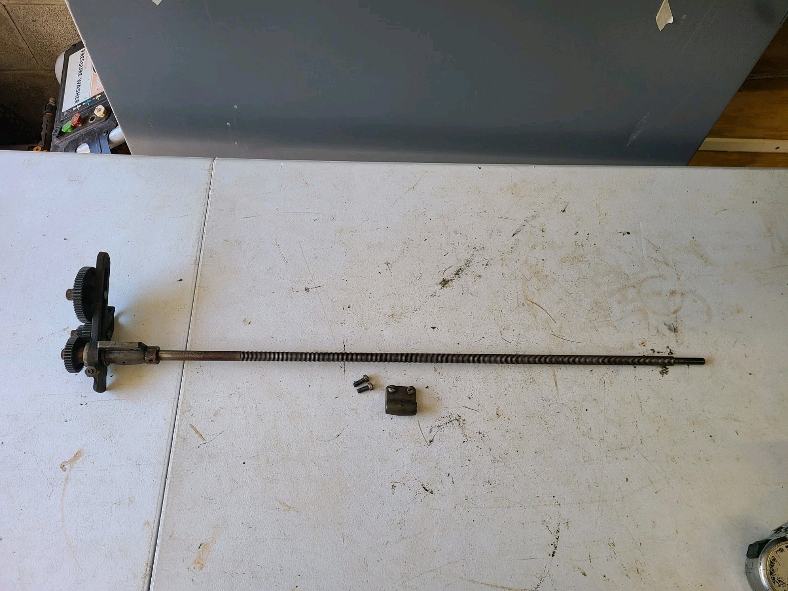 Atlas 618 6″ Lathe Lead Screw & Feed Gear Assembly L9-35x ??? See Details
