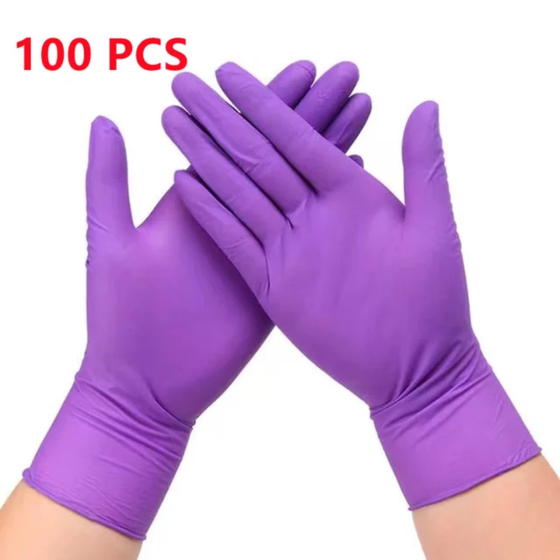 100PCS Disposable Nitrile Gloves Latex Free Cleaning Gloves for Kitchen Cooking