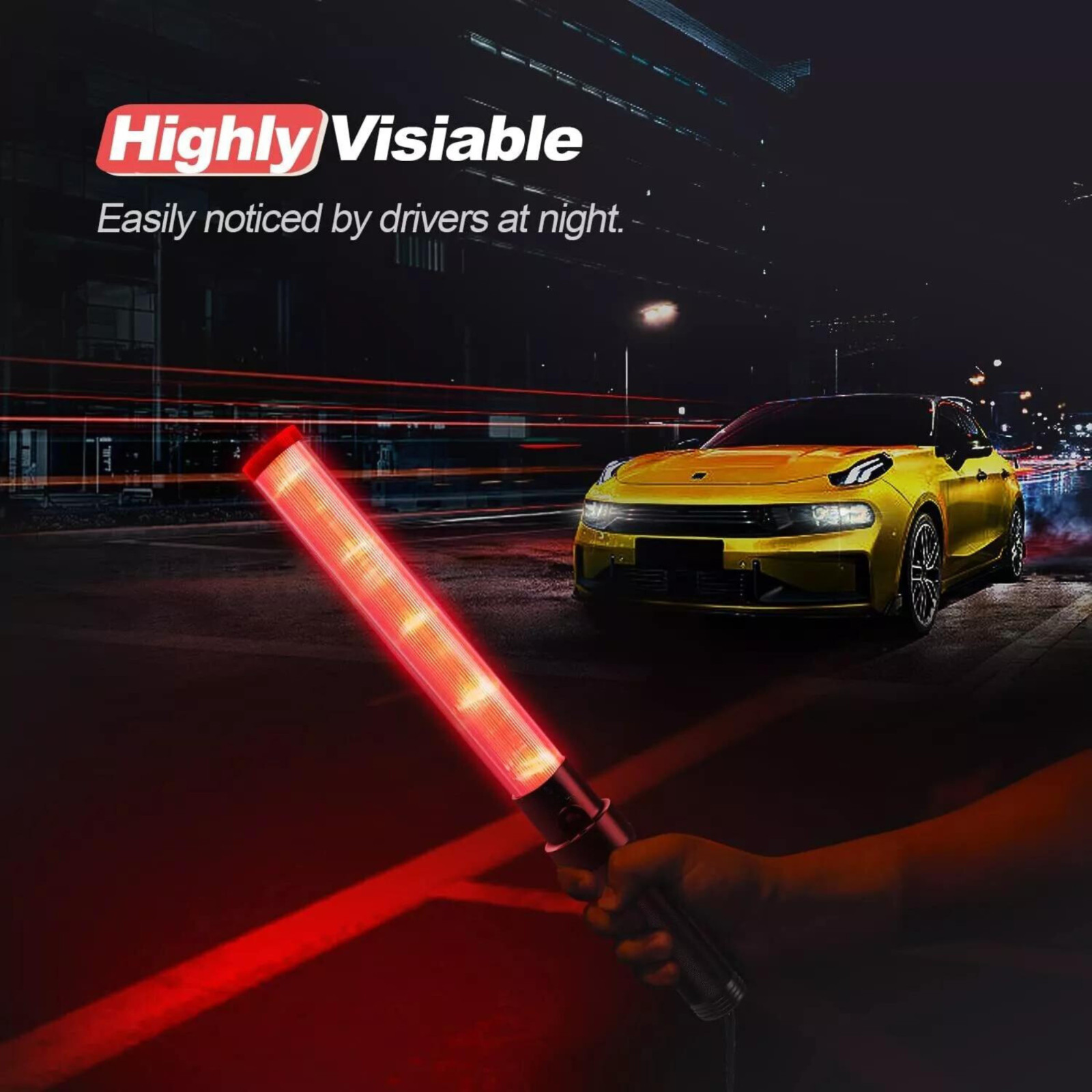 Traffic Control LED Light Wand Safety Security Lightup Baton