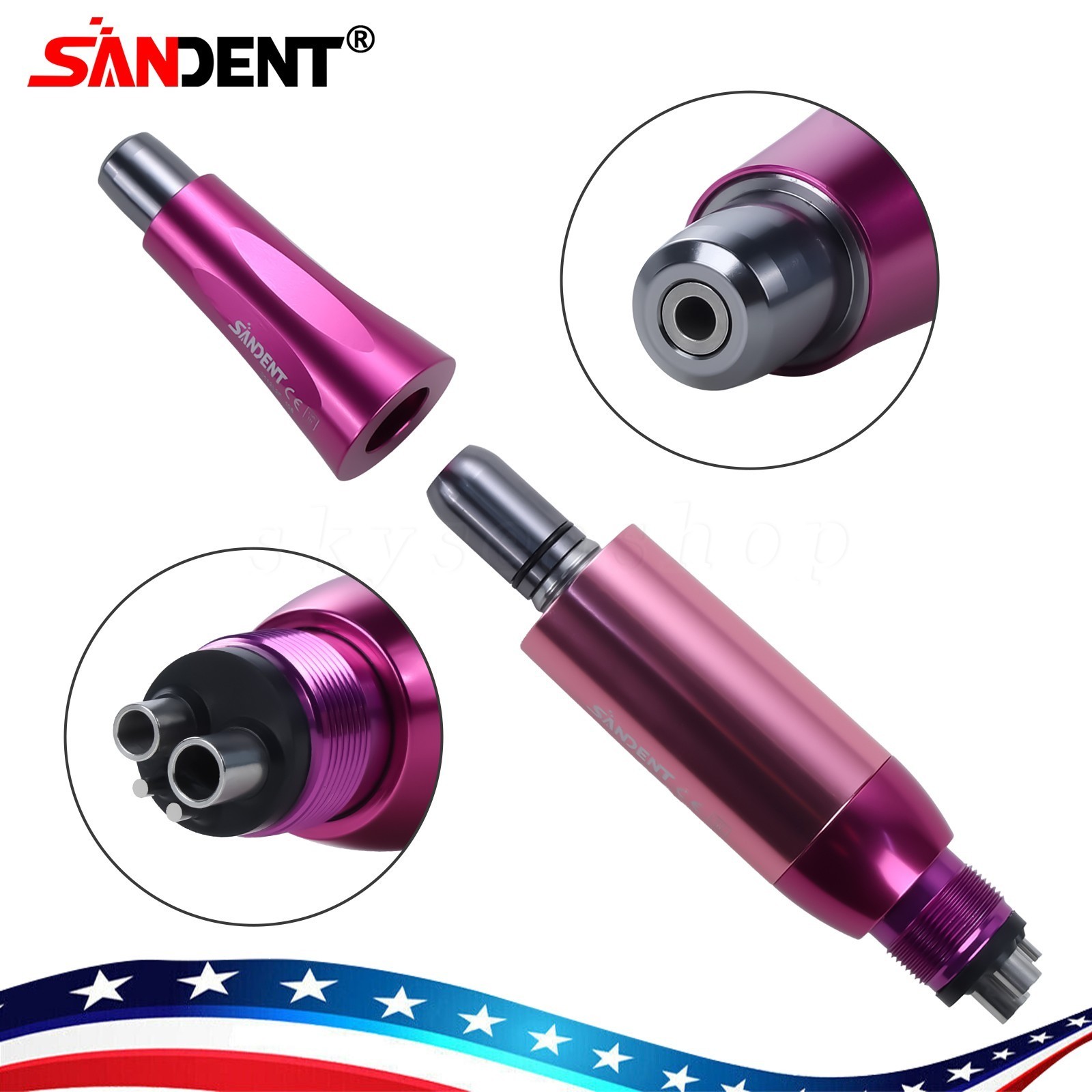 Slow Speed Handpiece Straight Air Motor 4:1 Hygiene Prophy