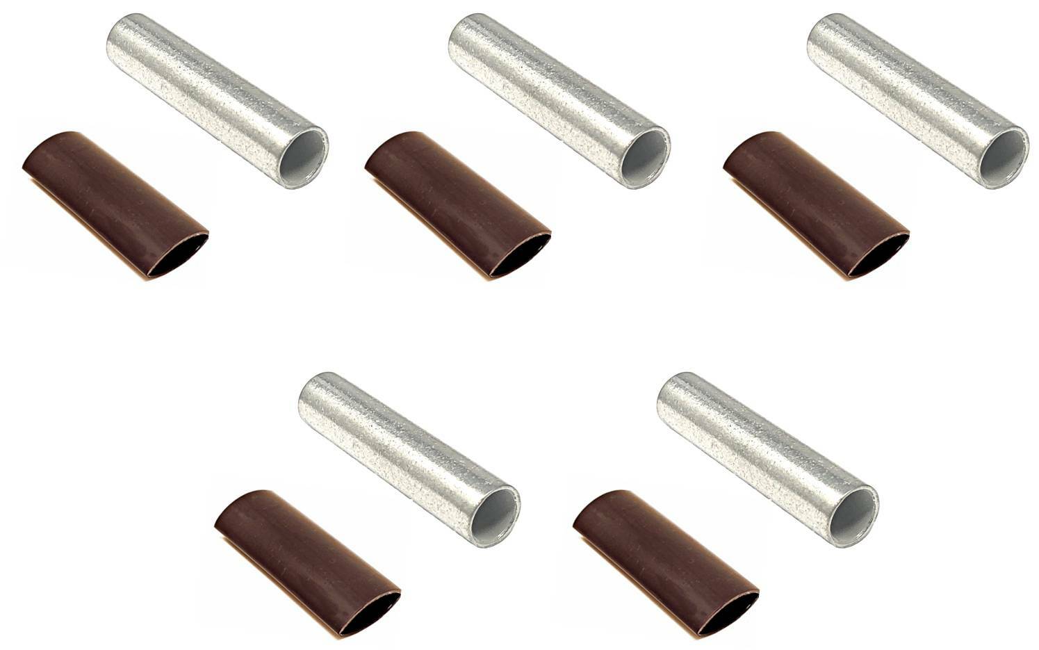 Butt Splice Connector Tinned Copper Marine Grade Uninsulated + Shrink Tubing