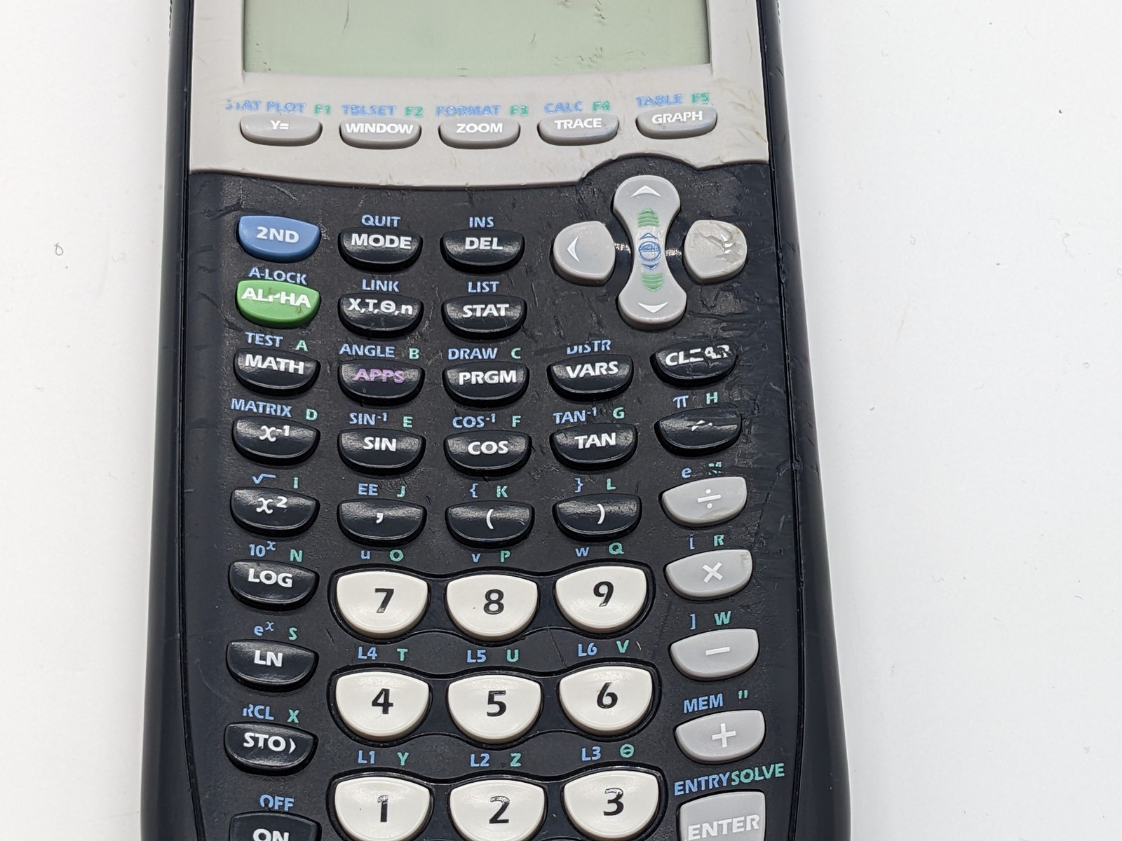 HEAVY USE Texas Instruments TI-84 Plus Graphing Calculator w/Cover Black Tested