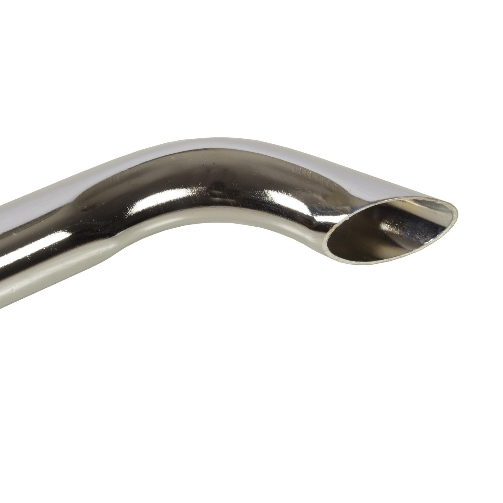 Exhaust Pipe Stack Replacement UNIVERSAL – 1-1/2″ x 24″, Curved Chrome