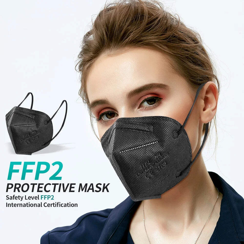FFP2 KN95 Face Masks 10-200 Pack 5-Layer Filter Adult Protective Masks CE