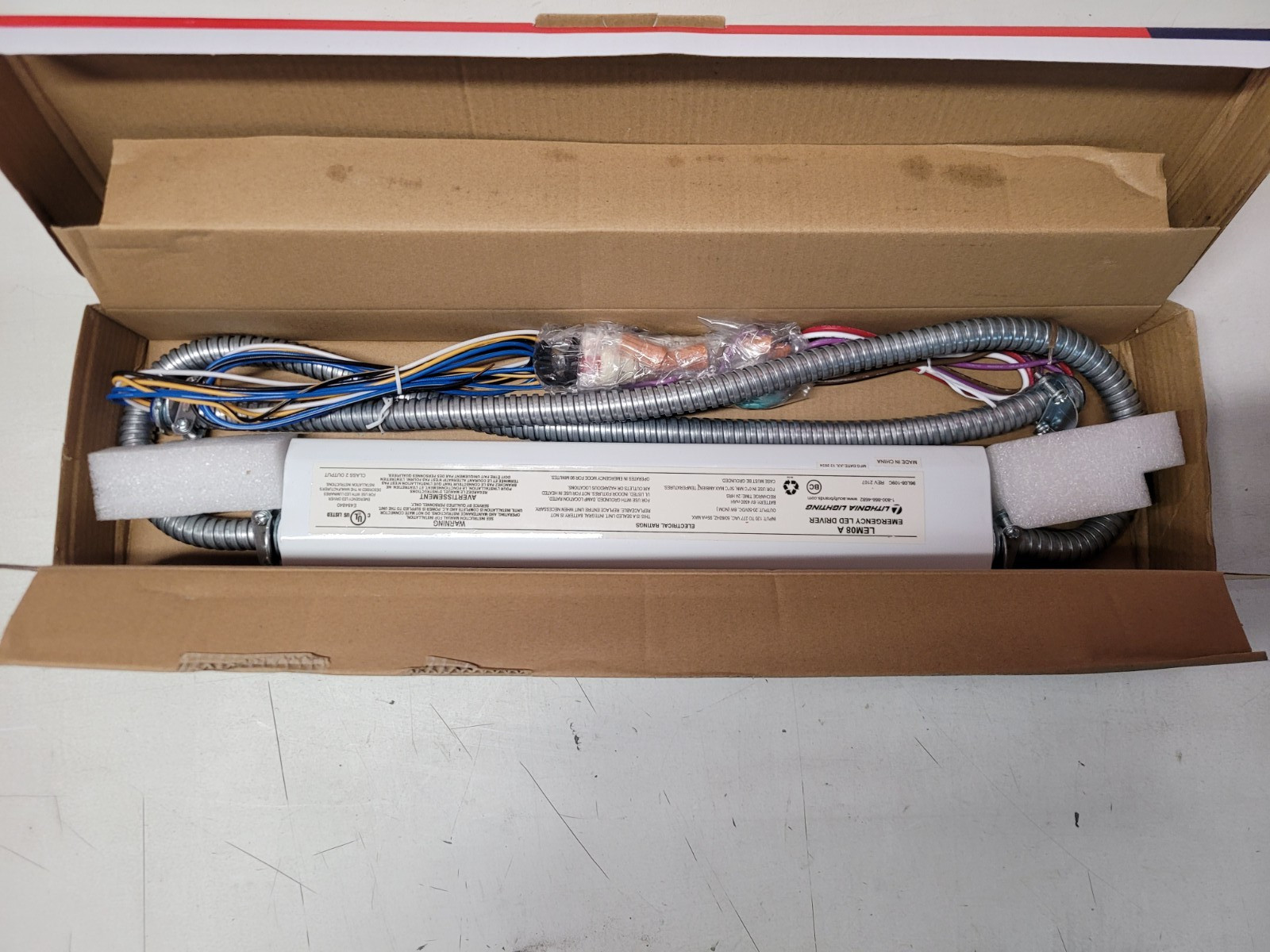 NEW Lithonia Lighting LEM08A 8W Emergency LED Driver 120-277 VAC in 20-50VDC out