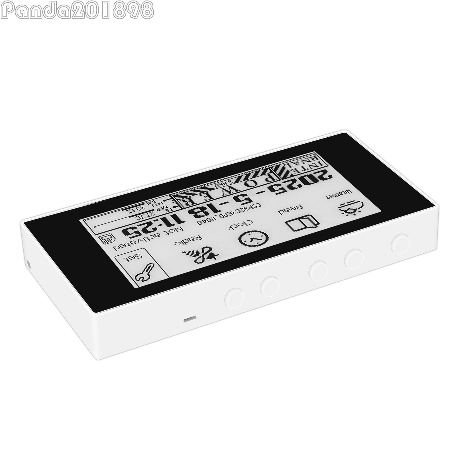 HAMGEEK RW01 Mini E-Ink Reader E-Book Reader (Black Panel) for Weather Clock