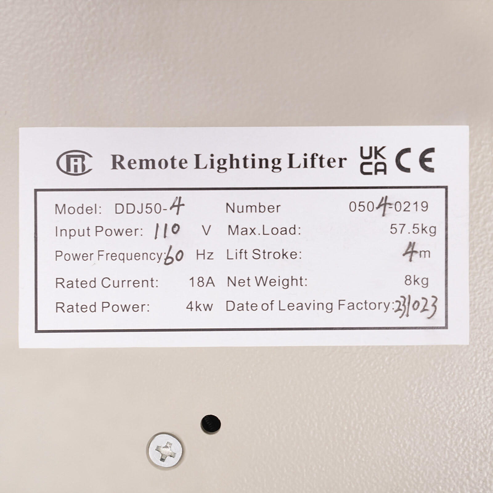 110lbs Electric Chandelier Hoist Lifter Pendant Lamp Lifting Hoist System 50kg