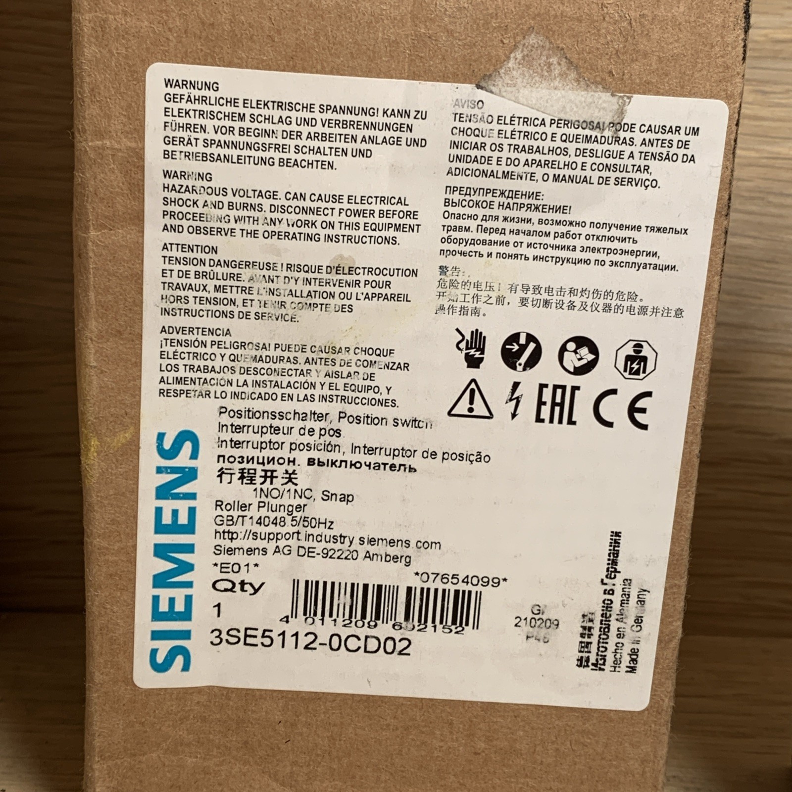 3SE5112-0CD02 | Siemens | Sirus, Position Switch, 40mm, Metal Housing