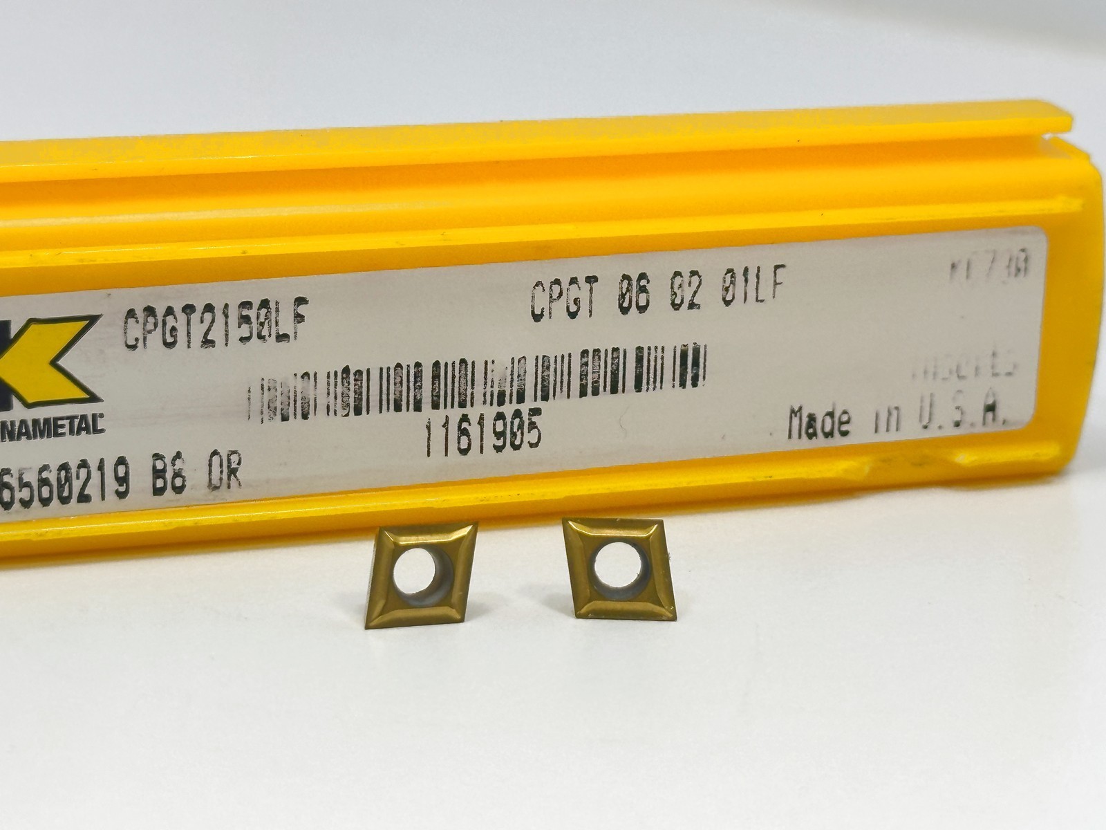 Kennametal CPGT2150LF CPGT060201LF New Carbide Inserts 1161905 Grade KC730 2pcs