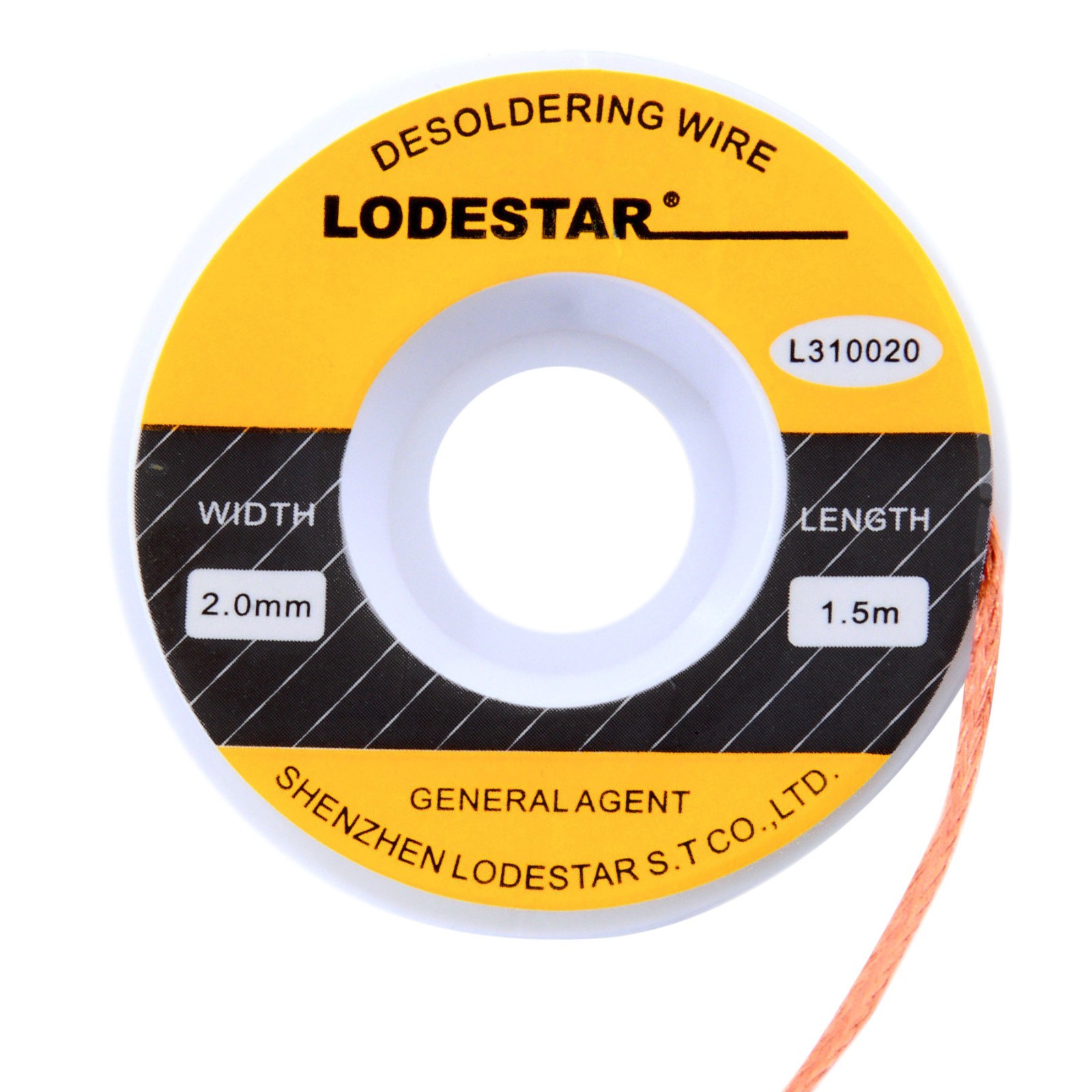 2 Rolls 2mm x 5ft Desoldering Braid Wick Solder Remover w/ No Residue Rosin Flux