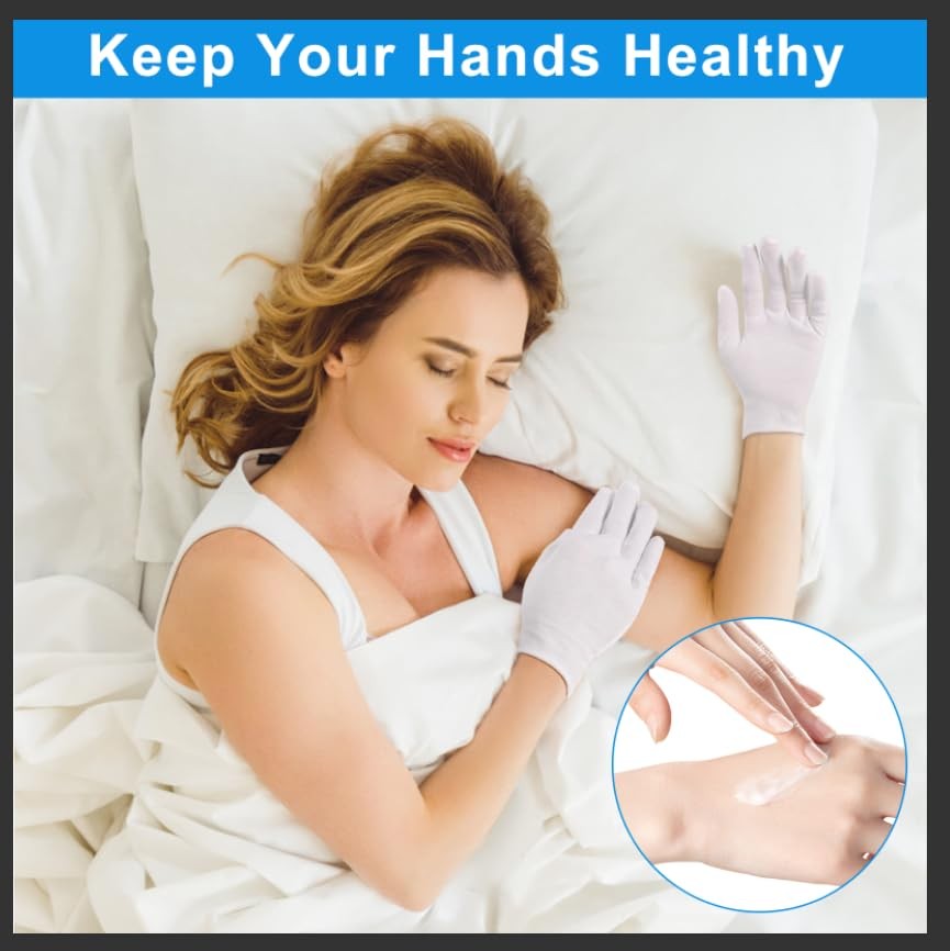 Cotton Gloves Soft White Hand Gloves Moisturizing Liner Jewelry Work 3Pairs