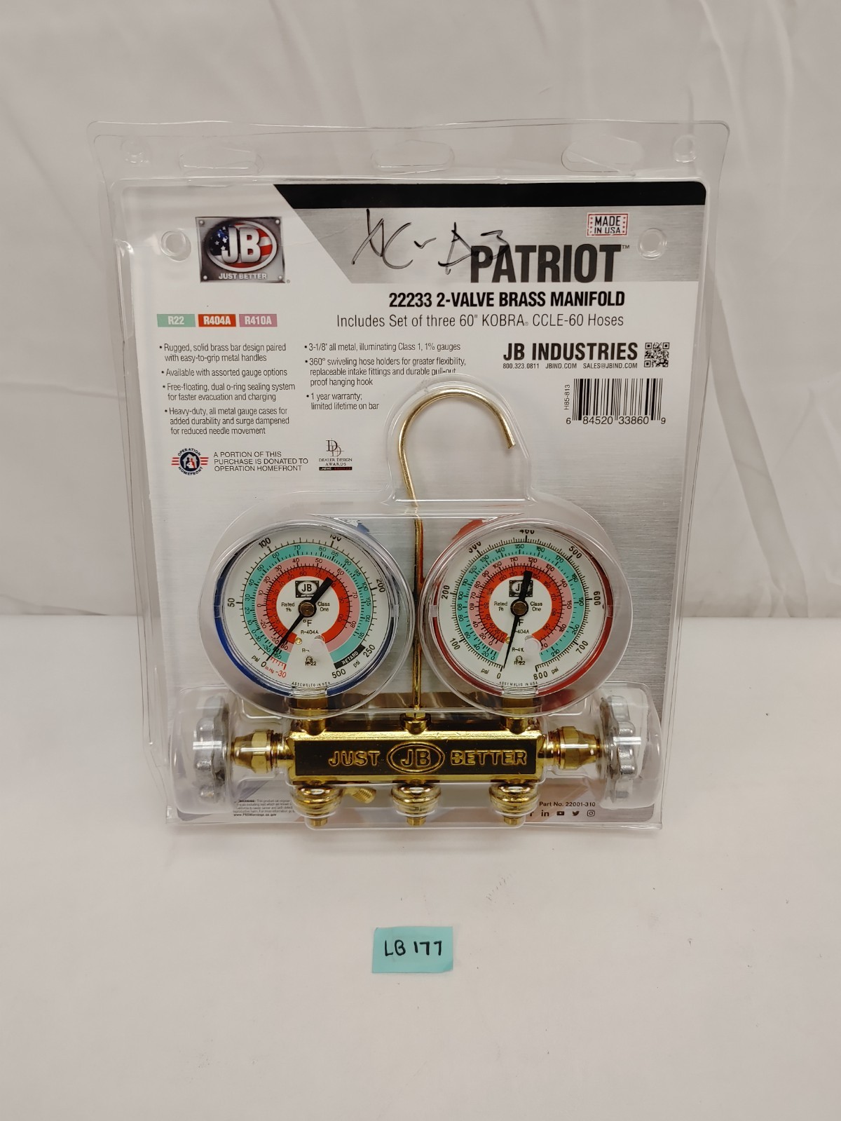 JB Industries 22233 – Patriot™ 2-Valve Brass Manifold