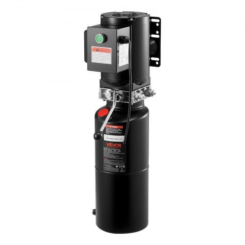 Hydraulic Pump Power Unit, AC 220V, 10 Quart Single Acting Hydraulic Unit, 6.3 L