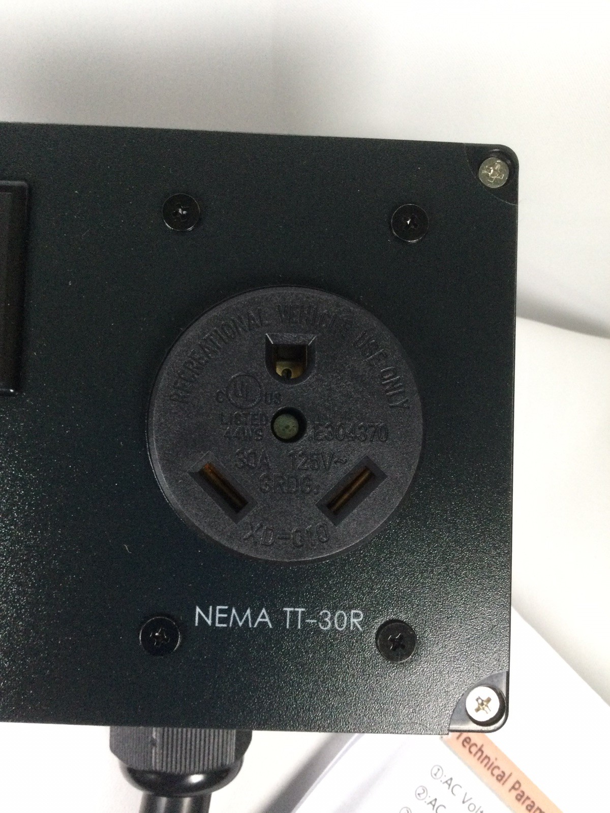 30A AC Power Meter 125V NEME TT-30P To TT-30R Outlet LCD Display READ Below