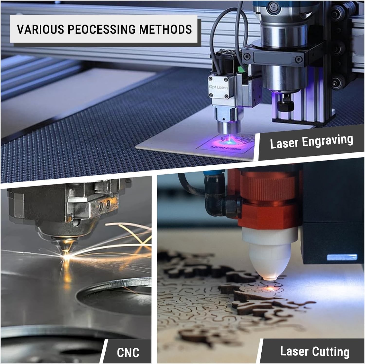 8 Pack ABS Plastic Sheet, 12» x 12» Laser Engraving Double Color Plastic Sh…