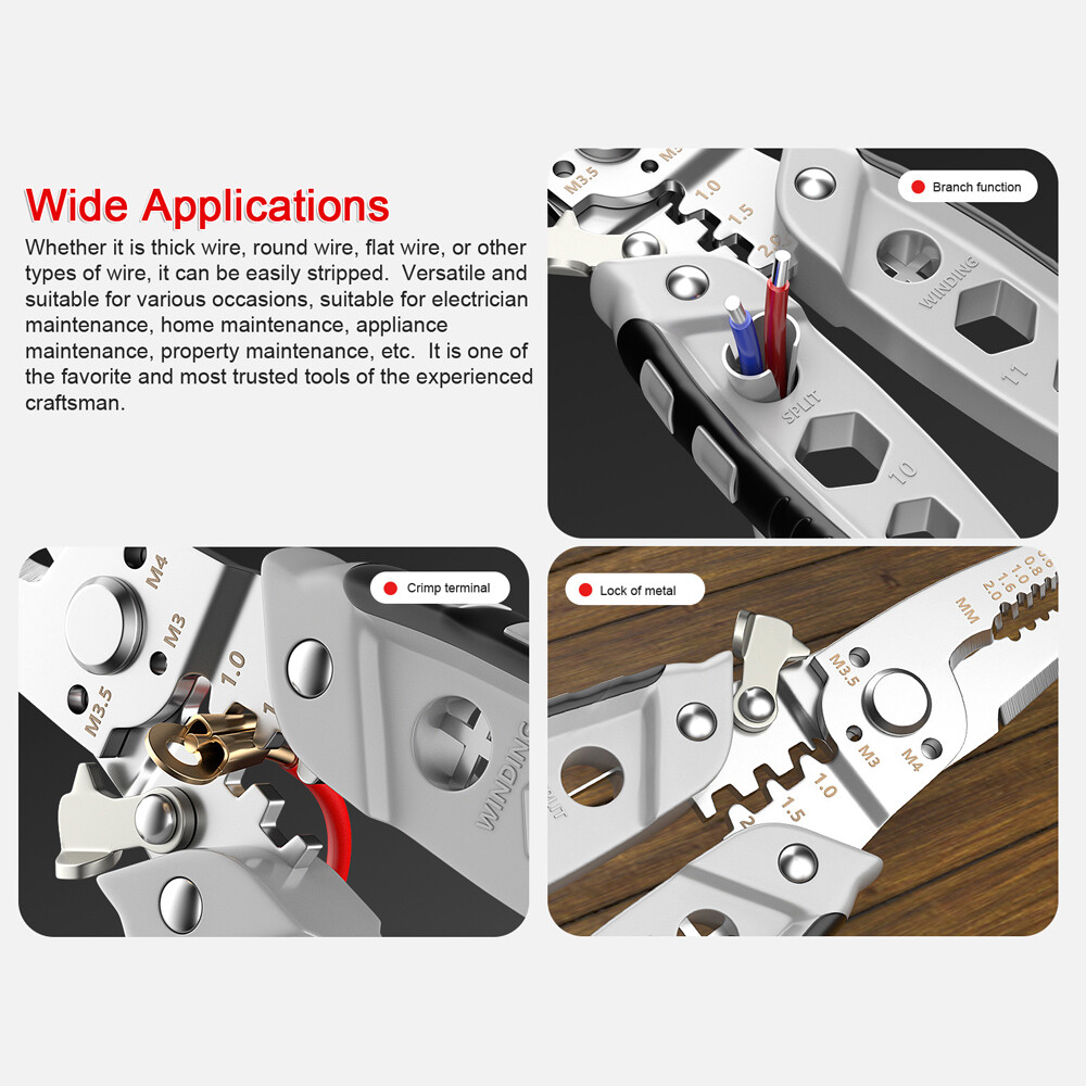 16in1 Multifunctional Wire Stripper Professional Wire Stripping Tool Q2O1