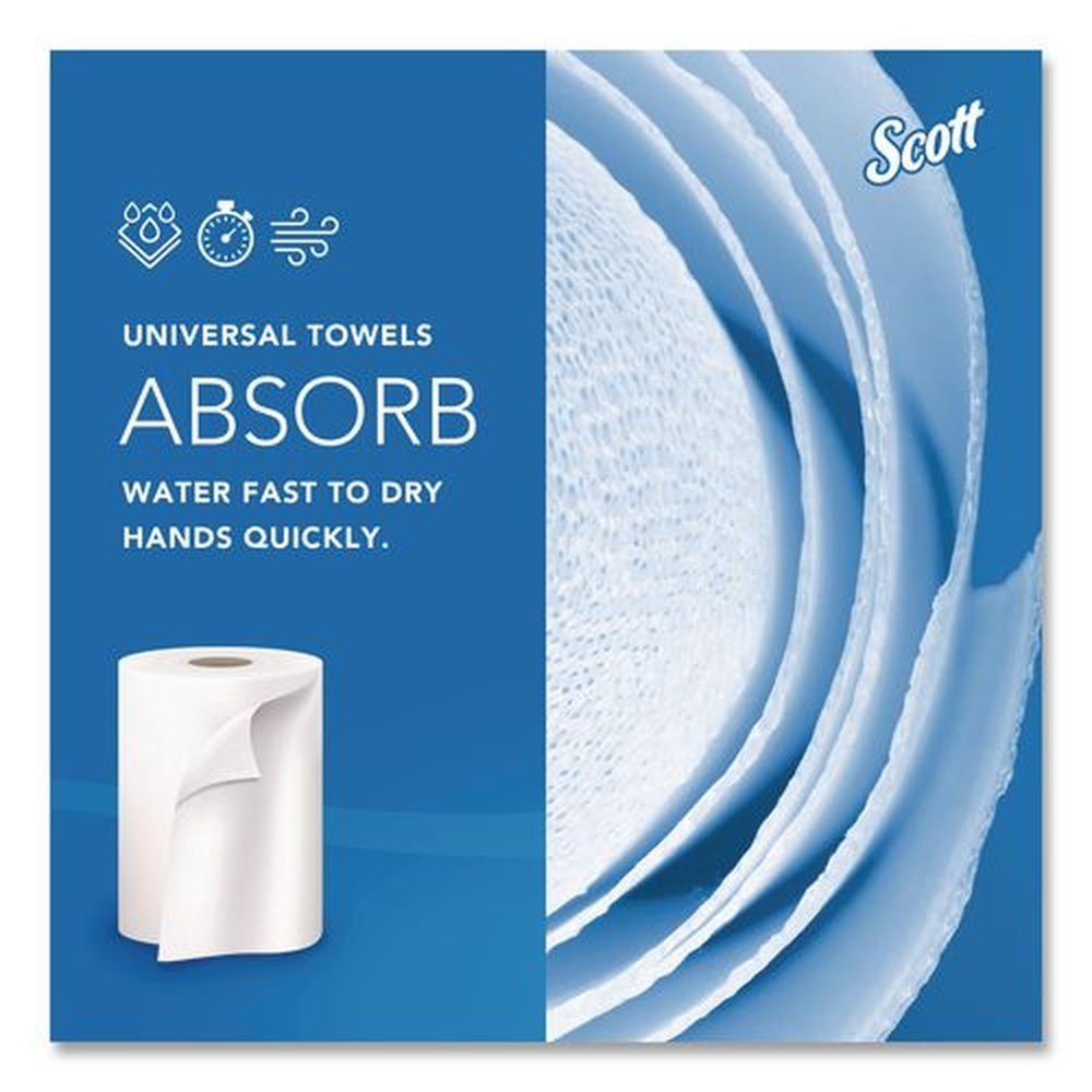Scott 56158 8″ x 800′ 1-Ply Hard Roll Paper Towels – White (6/CT) New
