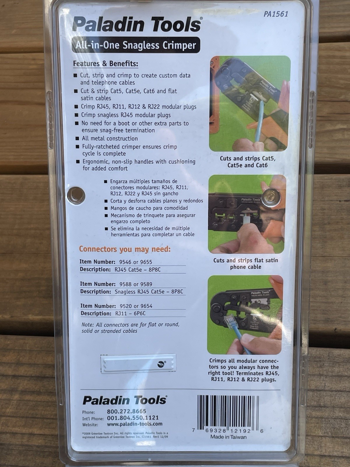 NEW SEALED PALADIN CRIMPER ALL-IN-ONE SNAGLESS RJ45 RJ11 RJ12 RJ22 PA1561