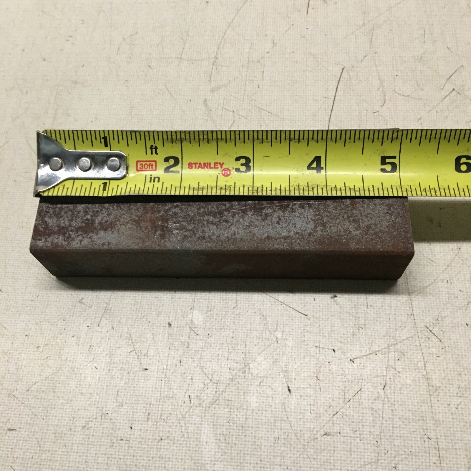 A36 Hot Rolled Steel 1″ x 2″ x 5″ Bar End Drop, Scrap.