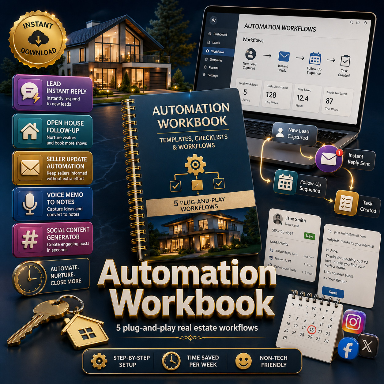 AI For Real Estate Agents | 110 ChatGPT Prompts + 50 Page Guide + Automation