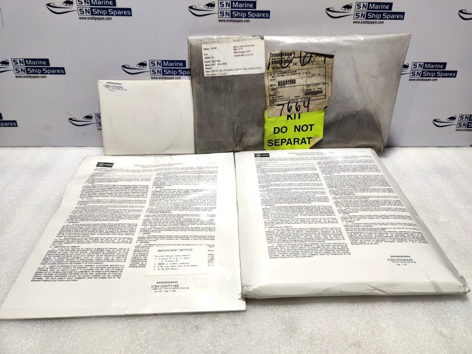 GE Fanuc GFJ-317D Hygiene Software VER. 1.04 NOV 20003988