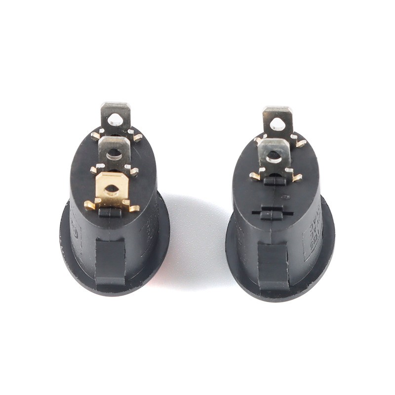 Round Rocker Switch 2/3 Pin 2/3 Position LED Illuminated Black Red KCD1