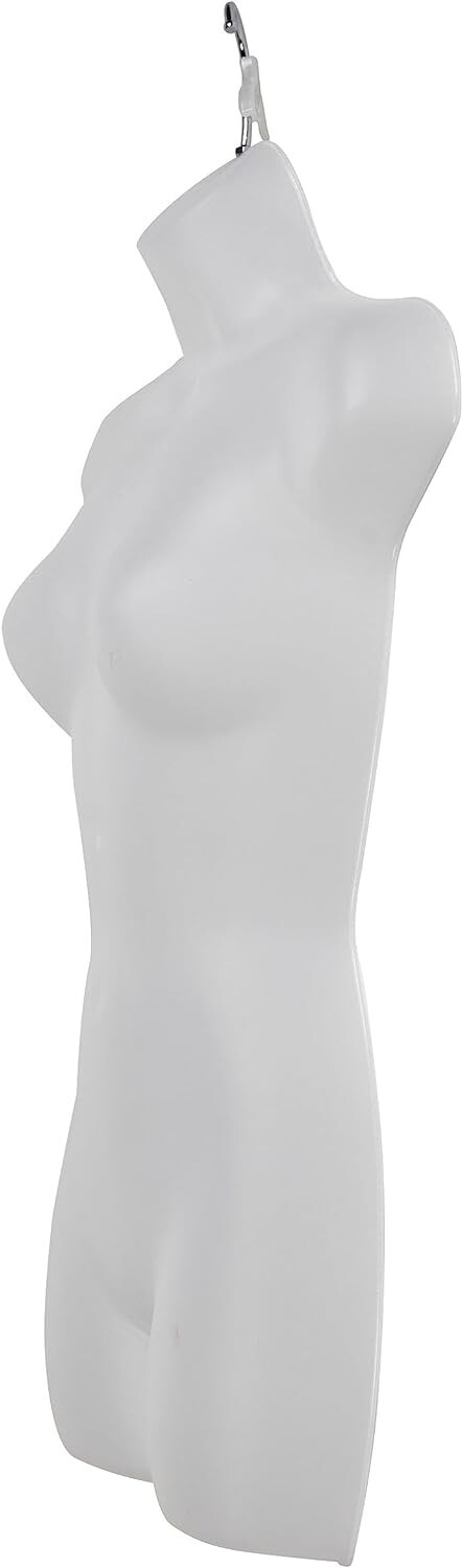 2 Clothing Display Torso Forms Fits S – L Hanging Male Female Mannequin Frosted