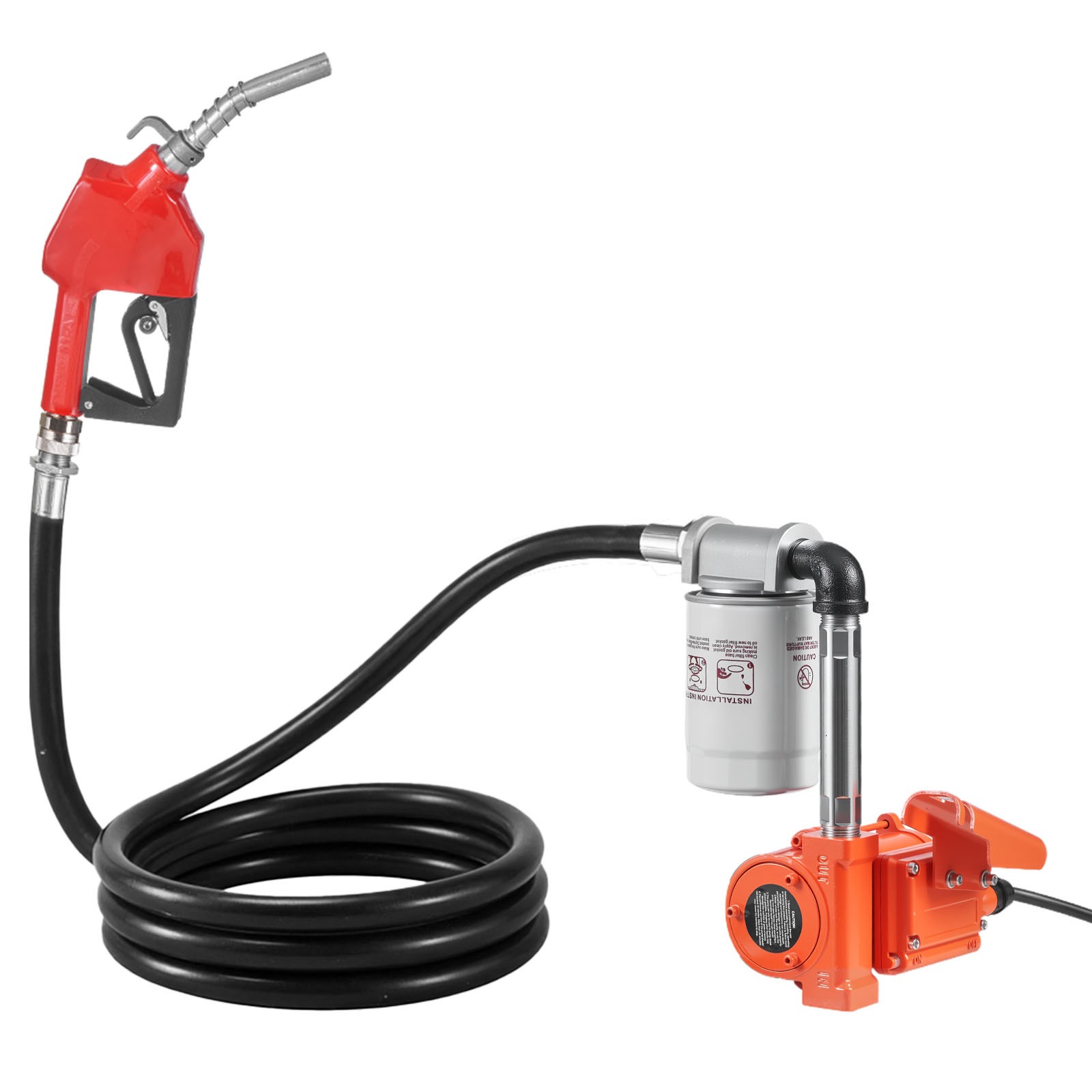VEVOR Fuel Transfer Pump 12V DC 10 GPM Diesel Gasoline Kerosene Pump Auto Nozzle