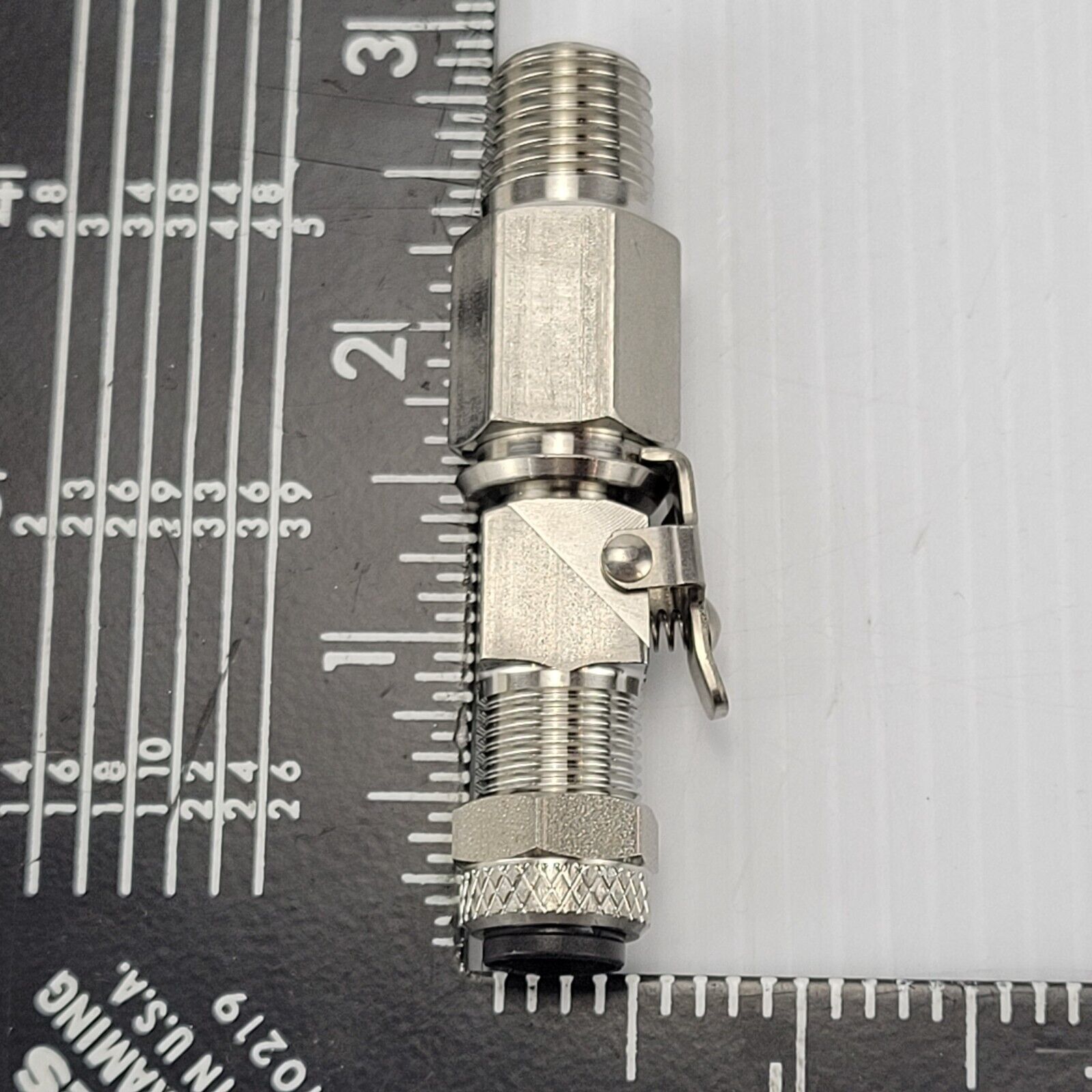 Quick Disconnect 3/8″ Tube Coupling W/valve For Gas 150PSI Socket & Plug 316 SS