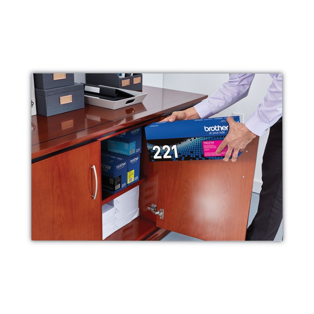 Brother TN221M 1400 Page-Yield TN221M Toner – Magenta New