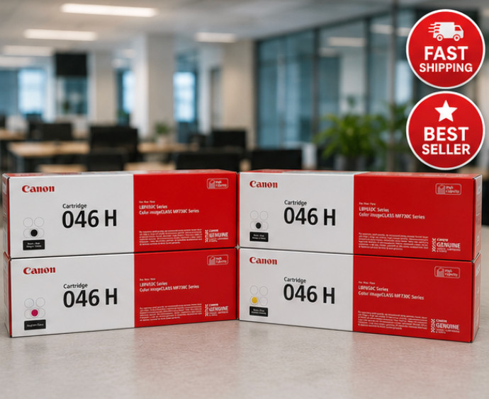 ✅ Original Canon 046H Toner Set 4-Pack High Yield Laser Printing Fast Shipping