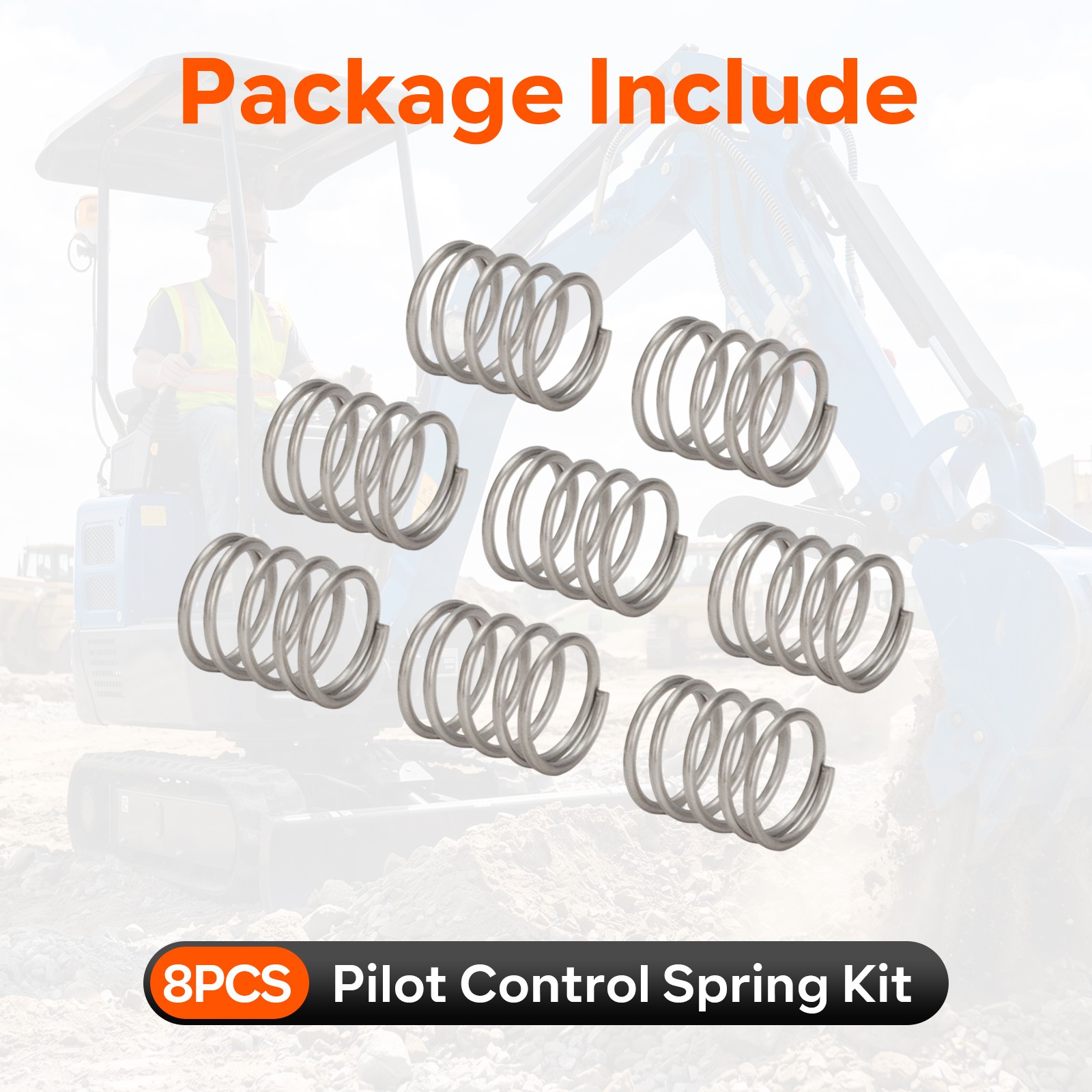 8x Pilot Control Spring Mod Kit For AGT Rippa Mini Excavator Fix Jerky Controls