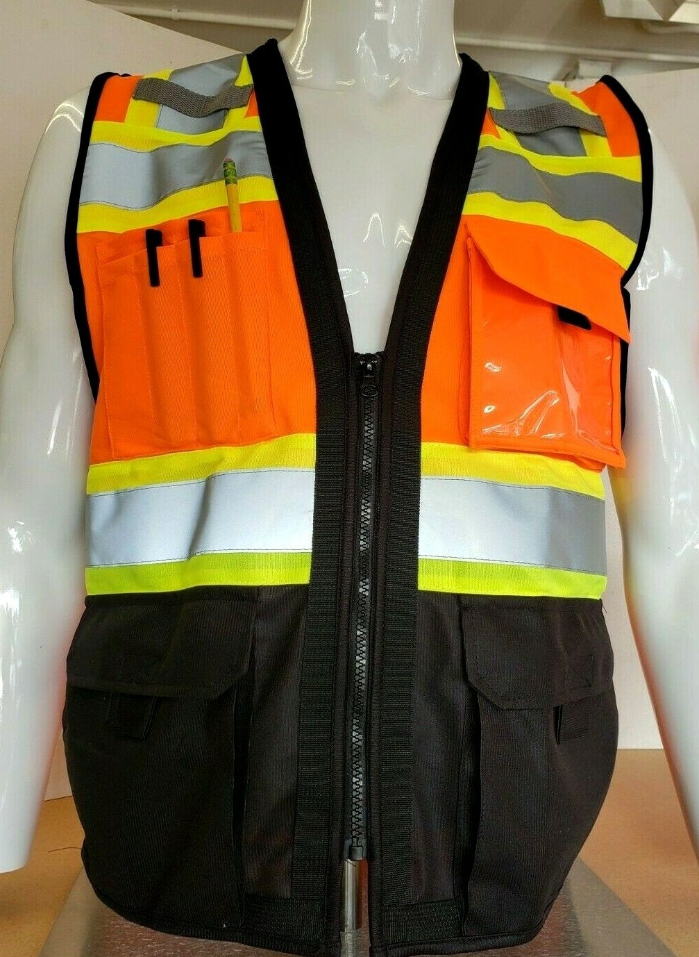 Surveyor Two Tone Safety Vest ANSI/ ISEA 107-2015 Approved (Small to 5XL)