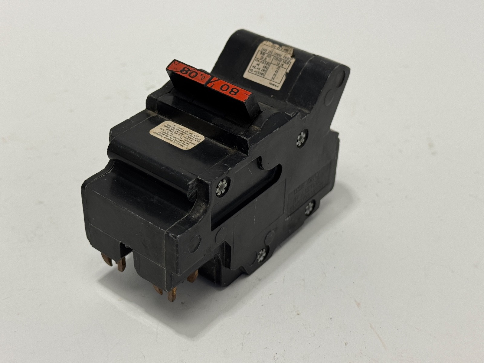 Federal Pacific Electric NA280 2 Pole 80 Amp 10kA@240V Stab-Lok Circuit Breaker