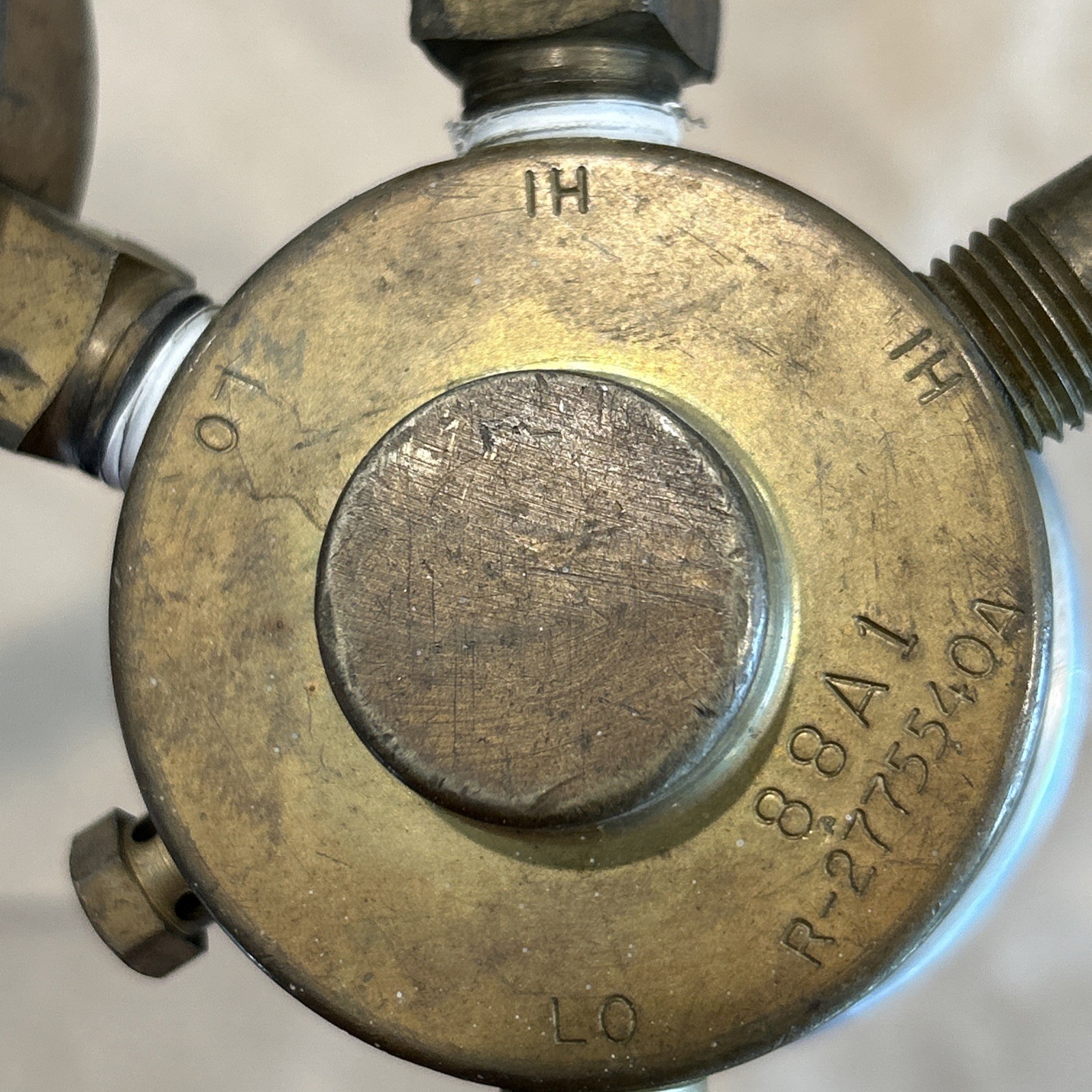 AIRCO BRASS ACETYLENE PRESSURE REGULATOR # 8509 US GUAGE OXYGEN REGULATOR PAIR