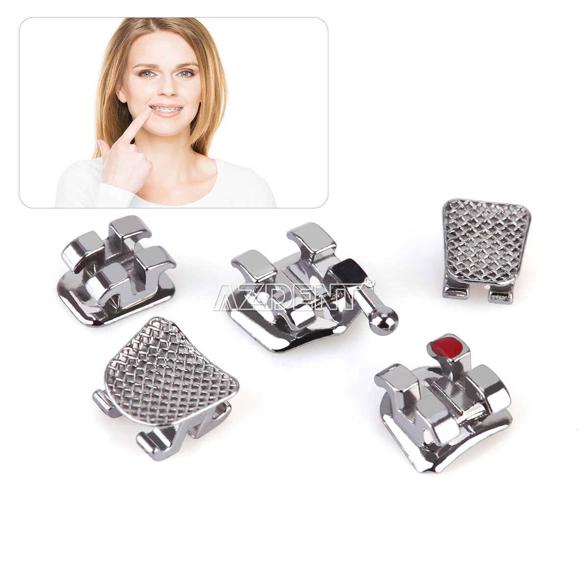 Dental Orthodontic Brackets Braces Mini /Standard Roth /Edgewise /MBT 018 022 AZ