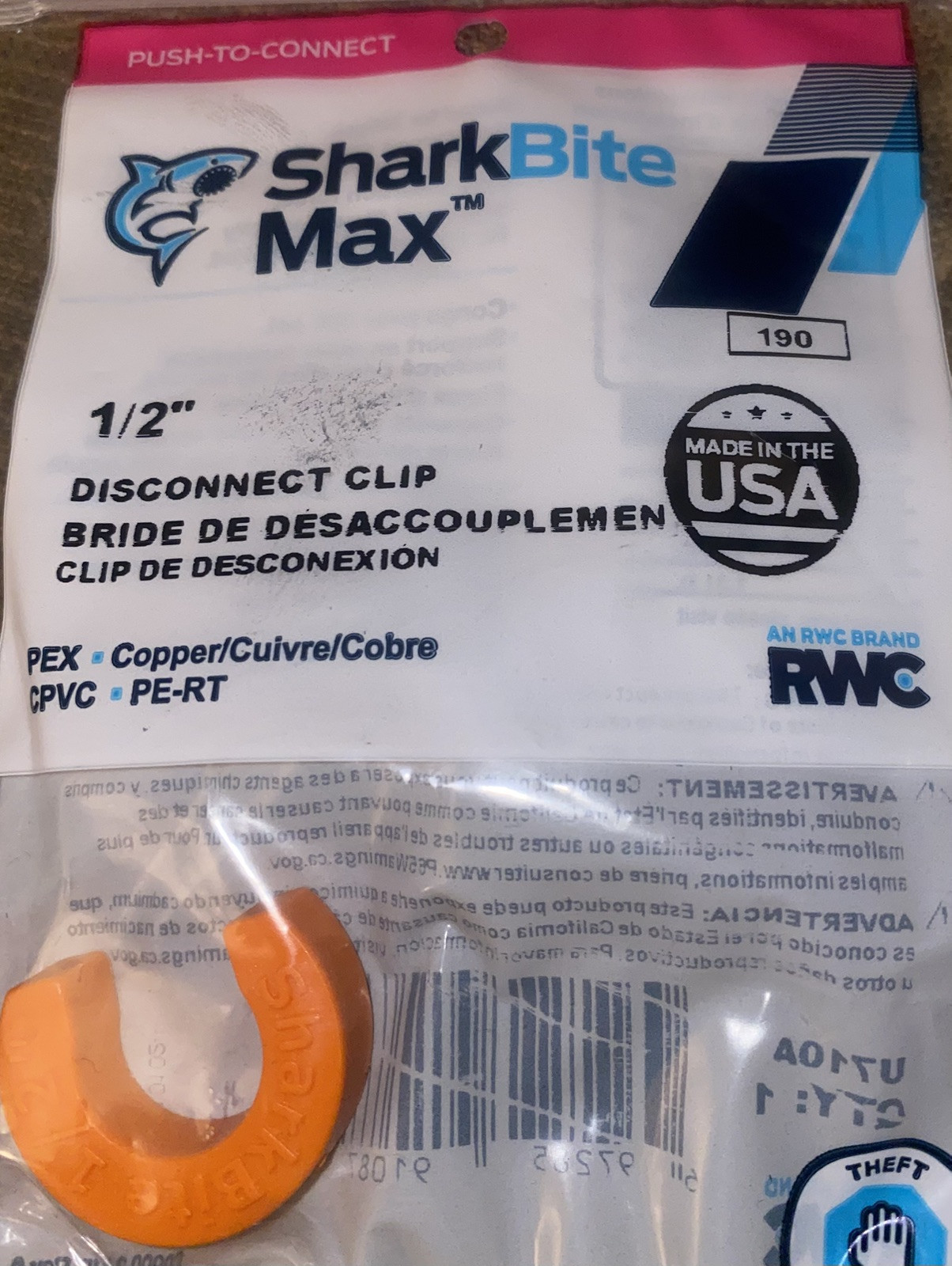 SharkBite MAX 1/2 in. Brass 90-Degree Push-to-Connect Elbow Fitting, UR248A