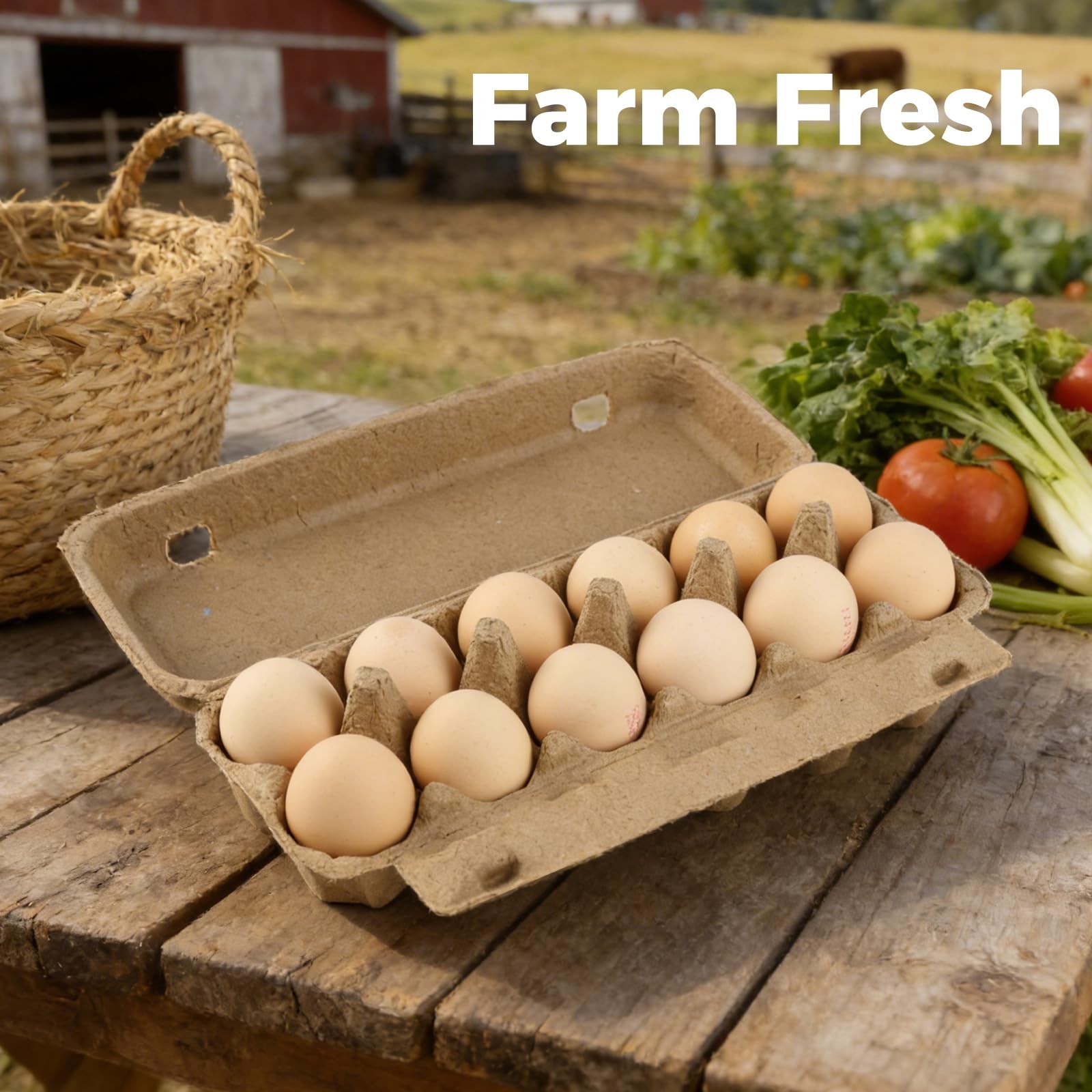 30 PCS 12 Count Recycled Paper Pulp Egg Cartons Biodegradable Compostable