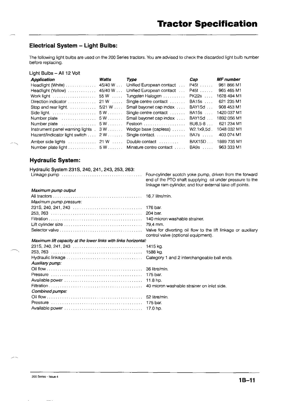 Massey Ferguson Tractors Service Manual Repair 265S 270 271 275 281 283 285S 290
