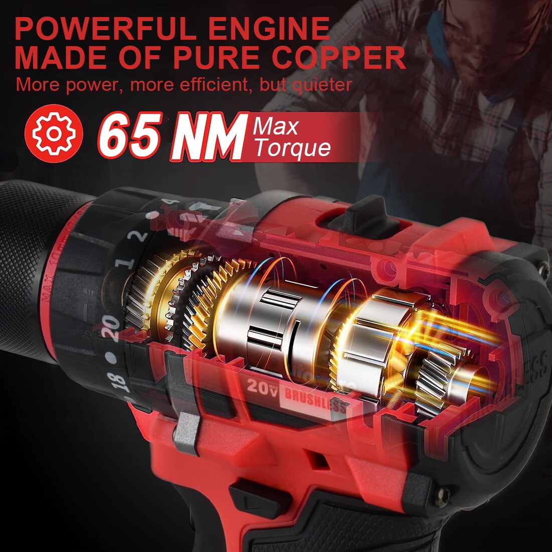 Cordless Drill For Milwaukee 18V Battery Brushless 575in-lbs Tool Only