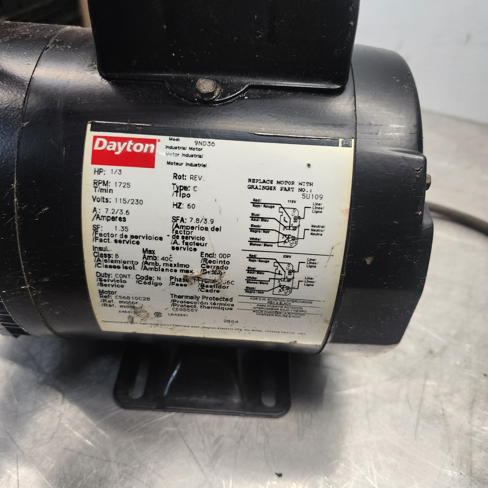 Teel 1V393 Recirculating Pump 1/3HP 115/230V Motor 7.1GPM 3ABZ4 [Z3F]