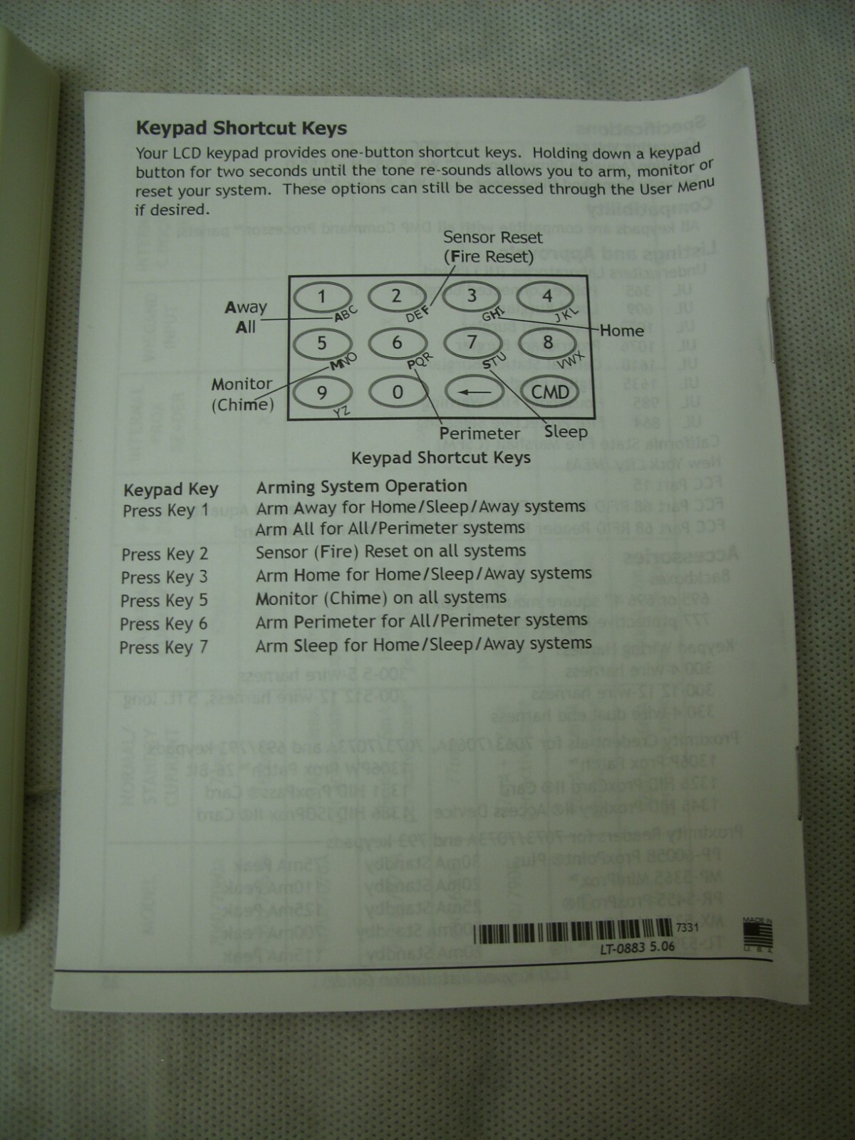 DMP Digital Monitoring Products – Executive Series Security Alarm Keypad 790-I