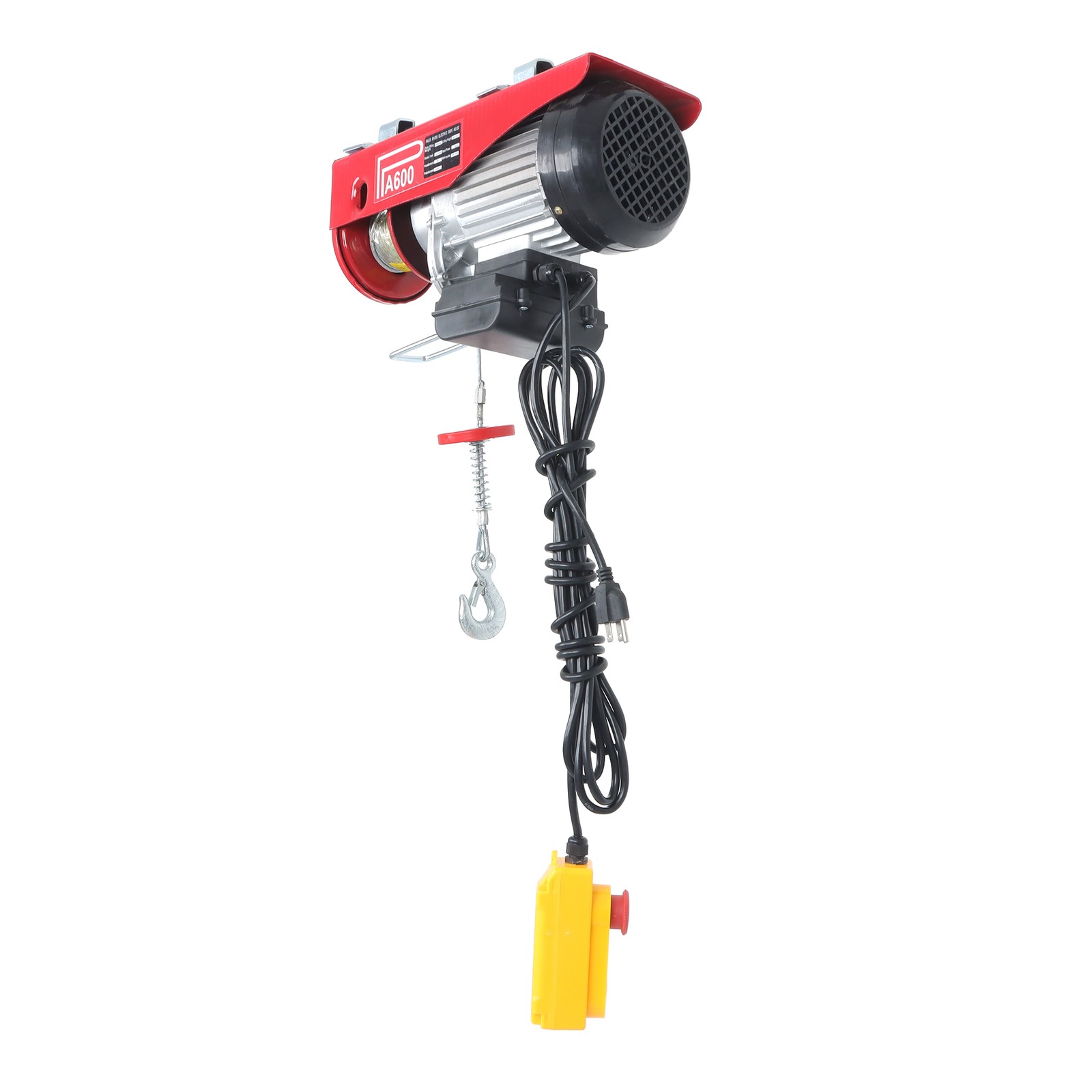 1320lbs Electric Lifting Winch 110V w/14ft Wired Remote Garage Crane Hoist