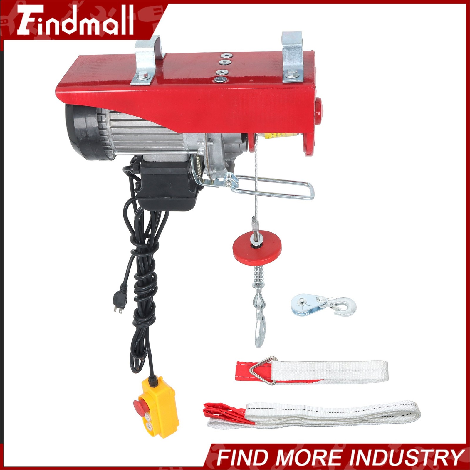 Findmall Electric Hoist 1320lbs Crane Winch with 14FT Wired Remote Control 110V